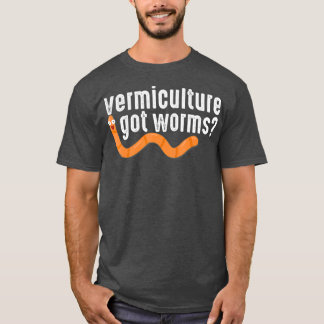 Vermicompost Vermicultuur Got Worms Gardener T-shirt