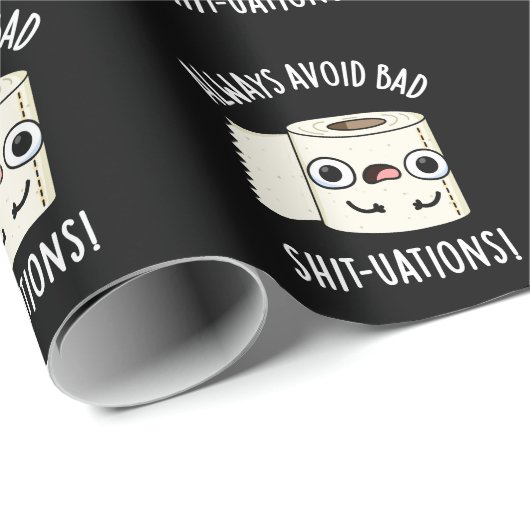Vermijd altijd slechte shit-situaties grappig toil cadeaupapier (Rol Hoek)