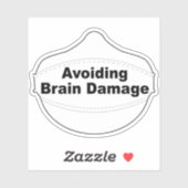 Vermijd Brain Damage Mask sticker (Vel)