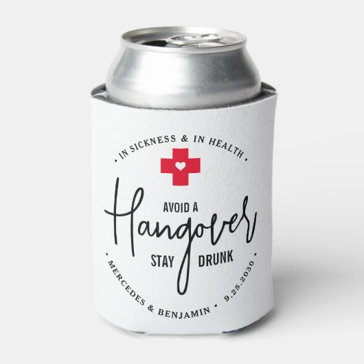 Vermijd dat Hangover blijft Drink Relief Kit Wedde Blikjeskoeler (Blikje Voorkant)