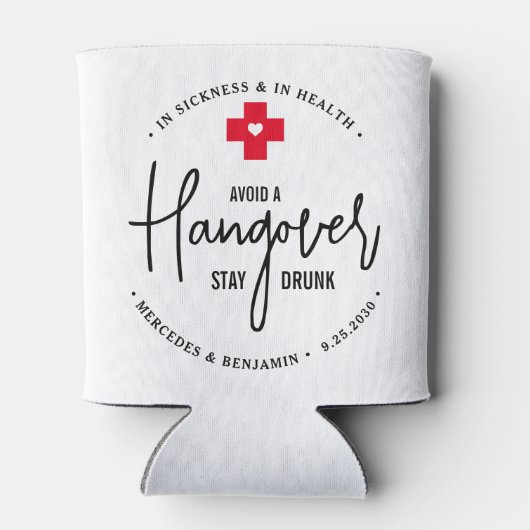 Vermijd dat Hangover blijft Drink Relief Kit Wedde Blikjeskoeler (Achterkant)