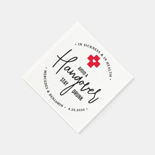 Vermijd dat Hangover blijft Drink Relief Kit Wedde Servet (Hoek)