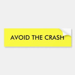VERMIJD DE CRASH BUMPERSTICKER