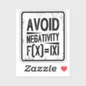 Vermijd de grap van de absolute waardevergelijking sticker (Vel)