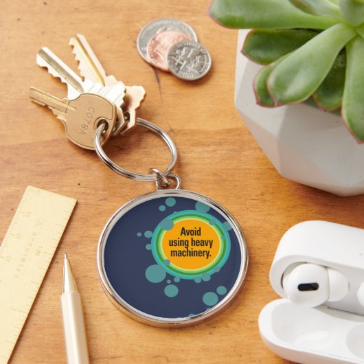 Vermijd het gebruik van zware machines Radial Bubb Sleutelhanger (Bureau)