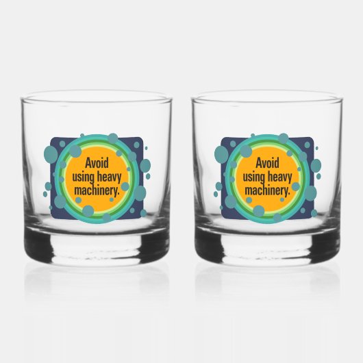 Vermijd het gebruik van zware machines Radial Bubb Whisky Glas (Voorkant)
