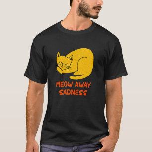 Vermijd het positieve beeld van een droevige kat. t-shirt