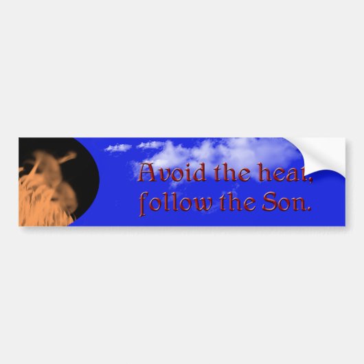 Vermijd hitte - Bumpersticker (Voorkant)