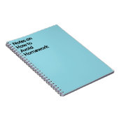 Vermijd Huiswerk Grappige Notitieboek (Rechterzijde)