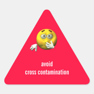 Vermijd kruisbesmetting sticker