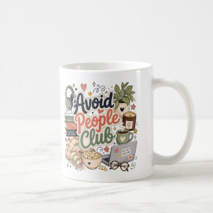 Vermijd Mensen Club Gezellige Introvert Vibes Koffiemok