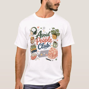 Vermijd Mensen Club Gezellige Introvert Vibes T-shirt