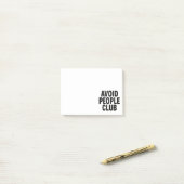 Vermijd Mensen Club Introvert Humor Statement Post-it® Notes (Op bureau)