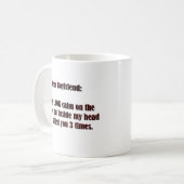 Vermijd mijn kalmte voor Sanity Boyvriend niet Koffiemok (Voorkant links)