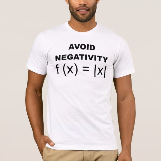 Vermijd negativiteit grappig t-shirt (Voorkant)