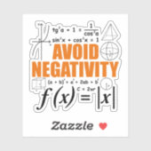 Vermijd Negativiteit Onderwijzen Typografie Wiskun Sticker (Vel)