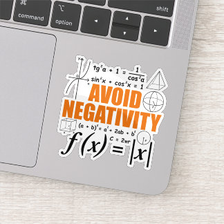 Vermijd Negativiteit Onderwijzen Typografie Wiskun Sticker