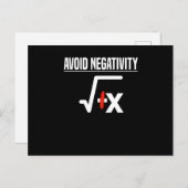 Vermijd negativiteit Root Wiskunde Leerleraar Geze Briefkaart (Voorkant / Achterkant)