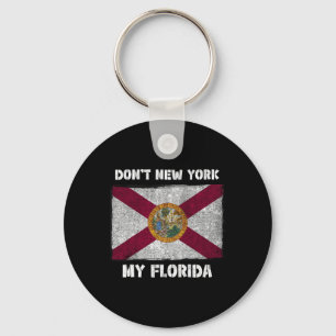 Vermijd New York in mijn Florida Fl-vlag Lokaal zo Sleutelhanger