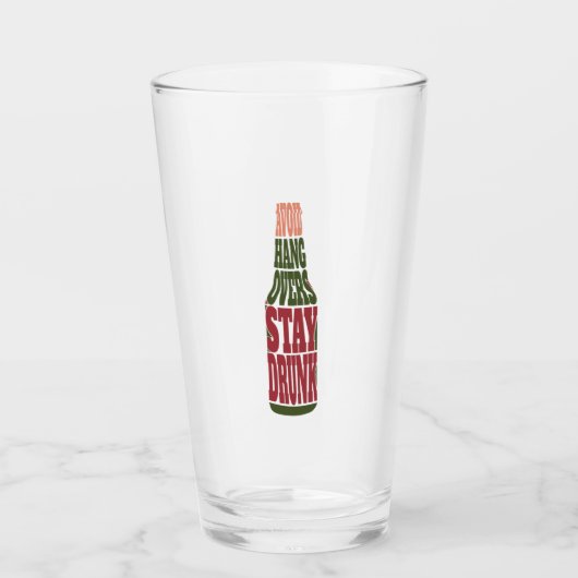 Vermijd overvallen Verblijf Drink Glas (Voorkant)