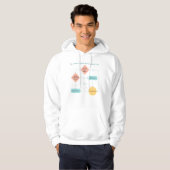 Vermijd Plannen Grappige Stroomdiagram - Introvert Hoodie (Voorkant volledig)