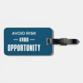 Vermijd risico's zonder kans bagagelabel (Achterkant horizontaal)