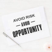 Vermijd risico's zonder kans rechthoekige sticker (Envelop)