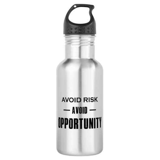 Vermijd risico's zonder kans waterfles (Voorkant)