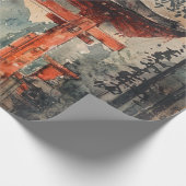 Vermilion Bergpoort Inktwassing Cadeaupapier (Hoek)