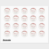 Vermilion Blossoms Bridal Shower Ronde Sticker (Vel)
