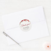 Vermilion Blossoms Bridal Shower Ronde Sticker (Envelop)