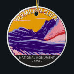 Vermilion Cliffs National Monument White Pocket Keramisch Ornament<br><div class="desc">Vermilion Cliffs National Monument vector artwork design. Dit nationale monument beschermt het Paria Plateau,  Vermilion Cliffs,  Coyote Buttes en Paria Canyon.</div>