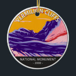 Vermilion Cliffs National Monument White Pocket Keramisch Ornament<br><div class="desc">Vermilion Cliffs National Monument vector artwork design. Dit nationale monument beschermt het Paria Plateau,  Vermilion Cliffs,  Coyote Buttes en Paria Canyon.</div>