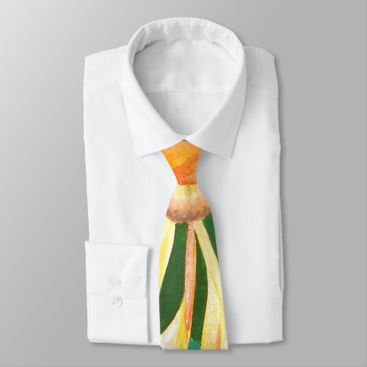 Vermilion Goldfish zwemmen in groene bubbels Stropdas (Gebonden)