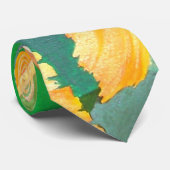 Vermilion Goldfish zwemmen in groene bubbels Stropdas (Opgerold)