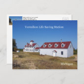 Vermilion Life Saving Station-postkaart Briefkaart (Voorkant / Achterkant)
