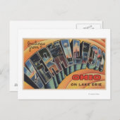 Vermilion, Ohio - Grote letterscènes Briefkaart (Voorkant / Achterkant)