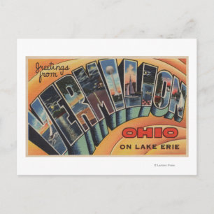 Vermilion, Ohio - Grote letterscènes Briefkaart