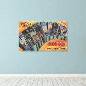 Vermilion, Ohio - Grote letterscènes Canvas Afdruk (Insitu (Houten vloer))