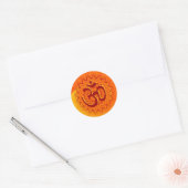 Vermilion Om Ronde Sticker (Envelop)