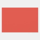 Vermilion Rode Herfst Herfst Seizoen Effen Kleur Inpakpapier Vel (Voorkant)