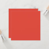 Vermilion Rode Herfst Herfst Seizoen Effen Kleur Kaart (Voorkant / Achterkant in situ)