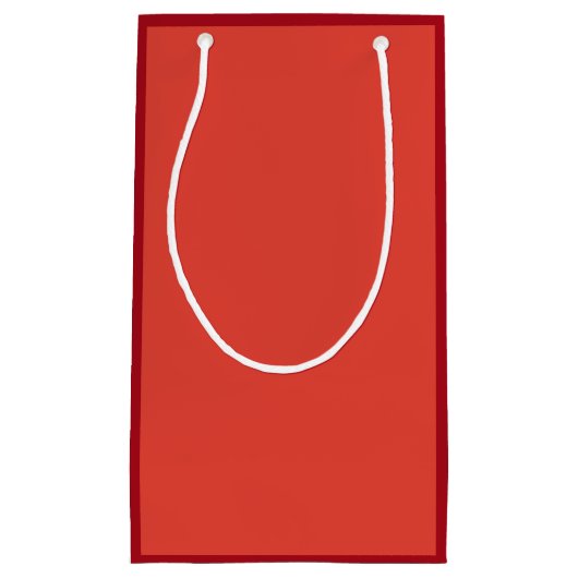 Vermilion Rode Herfst Herfst Seizoen Effen Kleur Klein Cadeauzakje (Voorkant)