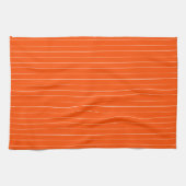 Vermilion rood en wit dun horizontaal gestreept theedoek (Horizontaal)
