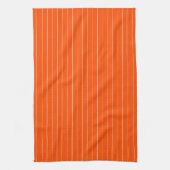 Vermilion rood en wit dun horizontaal gestreept theedoek (Verticaal)