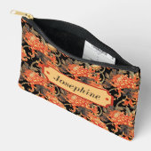 Vermilion rood op zwarte chrysanthemum etui (Open)