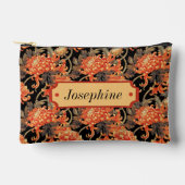 Vermilion rood op zwarte chrysanthemum etui (Voorkant)