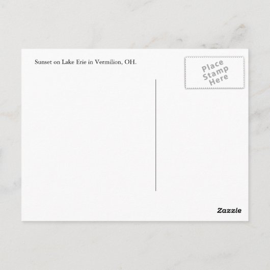 Vermilion Sunset 062907 Briefkaart (Achterkant)