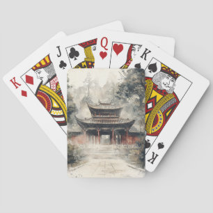 Vermilion Tempelpoort Waterverf Inkt (1) Pokerkaarten