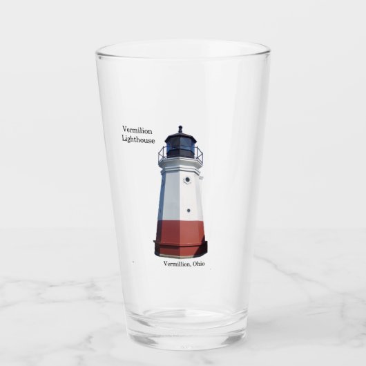 Vermilion vuurtorenglas glas (Voorkant)